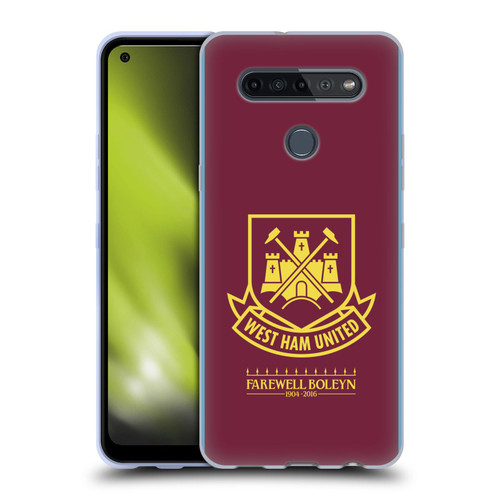 West Ham United FC Retro Crest 2015/16 Final Home Soft Gel Case for LG K51S