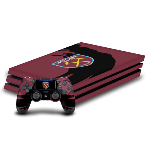 West Ham United FC Art Sweep Stroke Vinyl Sticker Skin Decal Cover for Sony PS4 Pro Bundle