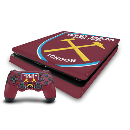 West Ham United FC Art Oversized Vinyl Sticker Skin Decal Cover for Sony PS4 Slim Console & Controller