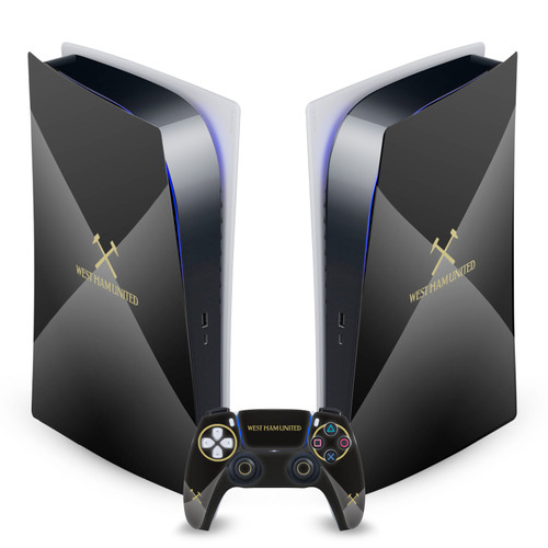 West Ham United FC Art Black & Gold Vinyl Sticker Skin Decal Cover for Sony PS5 Digital Edition Bundle