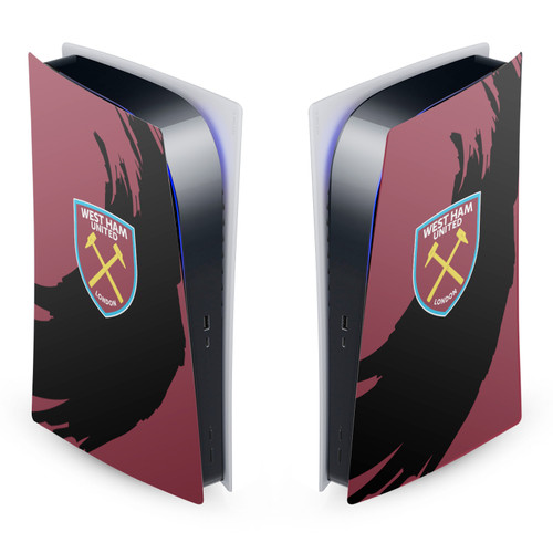 West Ham United FC Art Sweep Stroke Vinyl Sticker Skin Decal Cover for Sony PS5 Digital Edition Console
