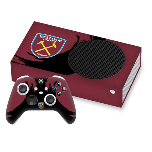 West Ham United FC Art Sweep Stroke Vinyl Sticker Skin Decal Cover for Microsoft Series S Console & Controller