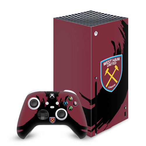 West Ham United FC Art Sweep Stroke Vinyl Sticker Skin Decal Cover for Microsoft Series X Console & Controller