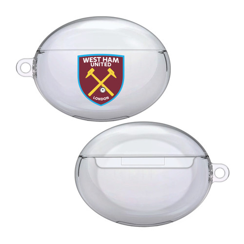 West Ham United FC Crest Logo Plain Clear Hard Crystal Cover Case for Huawei Freebuds 4