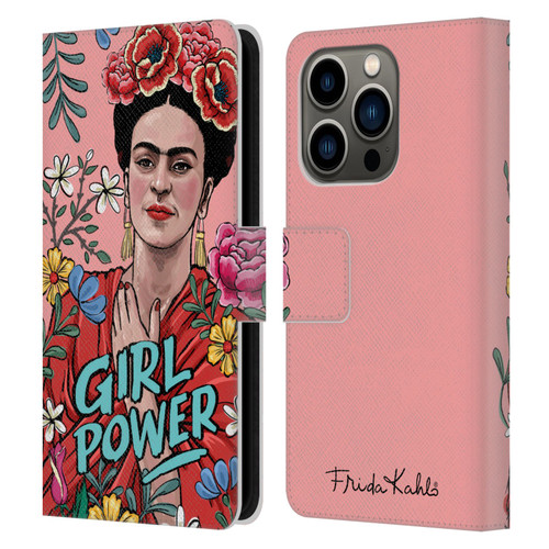 Frida Kahlo Art & Quotes Girl Power Leather Book Wallet Case Cover For Apple iPhone 14 Pro