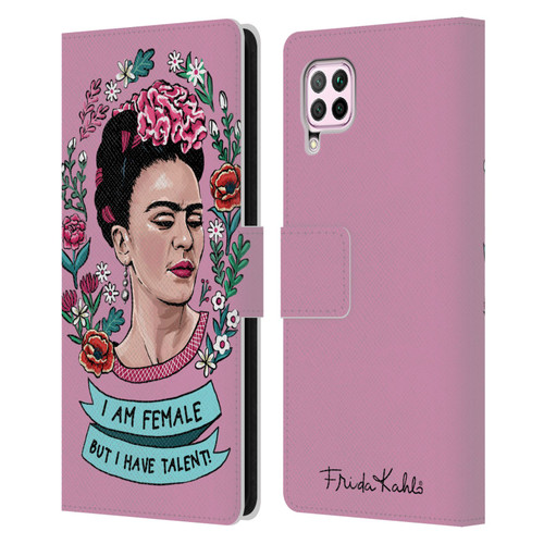Frida Kahlo Art & Quotes Feminism Leather Book Wallet Case Cover For Huawei Nova 6 SE / P40 Lite