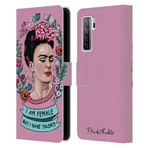 Frida Kahlo Art & Quotes Feminism Leather Book Wallet Case Cover For Huawei Nova 7 SE/P40 Lite 5G