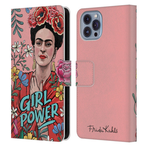 Frida Kahlo Art & Quotes Girl Power Leather Book Wallet Case Cover For Apple iPhone 14