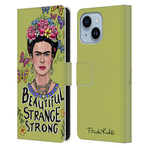Frida Kahlo Art & Quotes Beautiful Woman Leather Book Wallet Case Cover For Apple iPhone 14 Plus