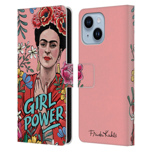 Frida Kahlo Art & Quotes Girl Power Leather Book Wallet Case Cover For Apple iPhone 14 Plus