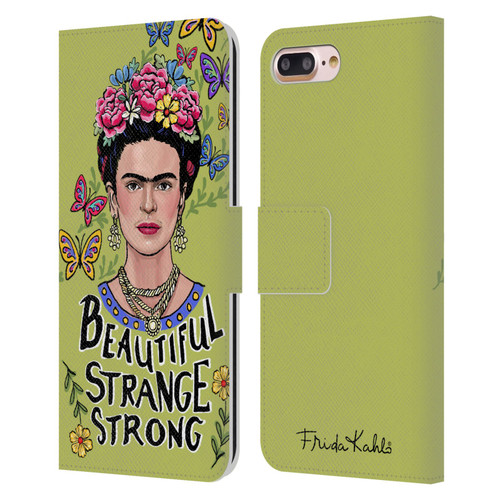 Frida Kahlo Art & Quotes Beautiful Woman Leather Book Wallet Case Cover For Apple iPhone 7 Plus / iPhone 8 Plus