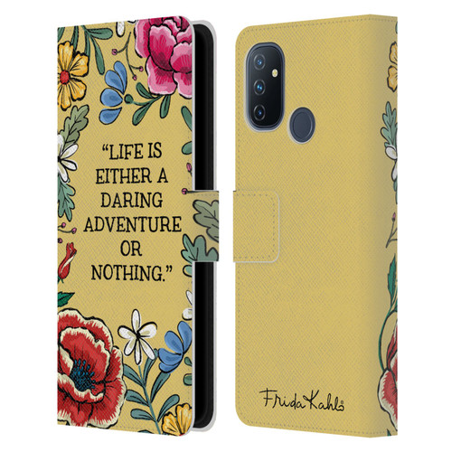 Frida Kahlo Art & Quotes Daring Adventure Leather Book Wallet Case Cover For OnePlus Nord N100