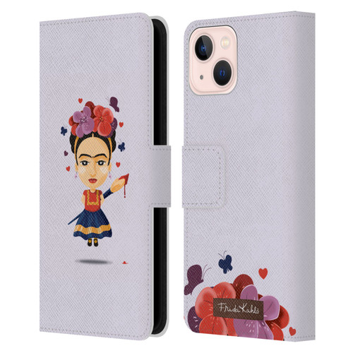 Frida Kahlo Doll Solo Leather Book Wallet Case Cover For Apple iPhone 13