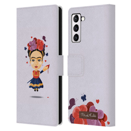 Frida Kahlo Doll Solo Leather Book Wallet Case Cover For Samsung Galaxy S21+ 5G