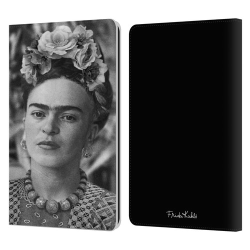 Frida Kahlo Portraits And Quotes Floral Headdress Leather Book Wallet Case Cover For Amazon Kindle Paperwhite 1 / 2 / 3
