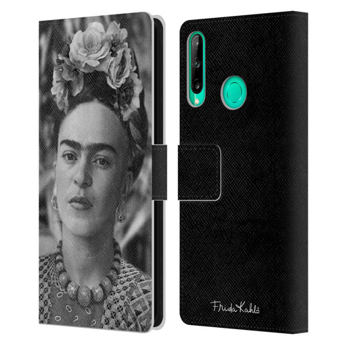 Frida Kahlo Portraits And Quotes Floral Headdress Leather Book Wallet Case Cover For Huawei P40 lite E
