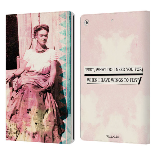 Frida Kahlo Portraits And Quotes Strange Leather Book Wallet Case Cover For Apple iPad 10.2 2019/2020/2021