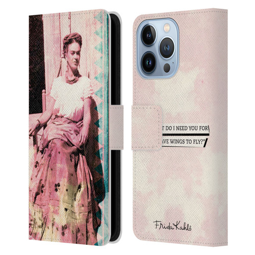 Frida Kahlo Portraits And Quotes Strange Leather Book Wallet Case Cover For Apple iPhone 13 Pro
