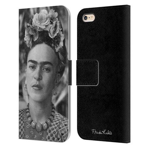 Frida Kahlo Portraits And Quotes Floral Headdress Leather Book Wallet Case Cover For Apple iPhone 6 Plus / iPhone 6s Plus