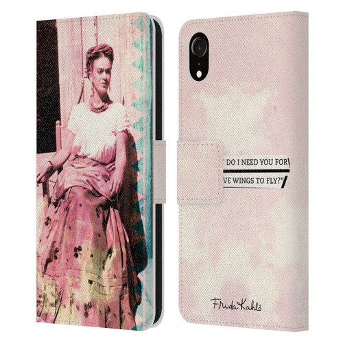 Frida Kahlo Portraits And Quotes Strange Leather Book Wallet Case Cover For Apple iPhone XR