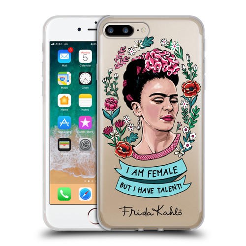 Frida Kahlo Art & Quotes Feminism Soft Gel Case for Apple iPhone 7 Plus / iPhone 8 Plus