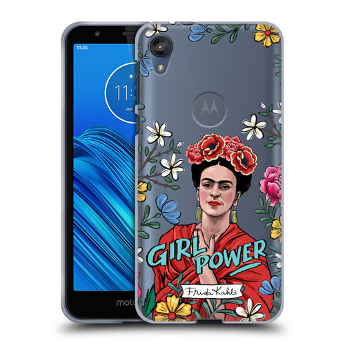Frida Kahlo Art & Quotes Girl Power Soft Gel Case for Motorola Moto E6