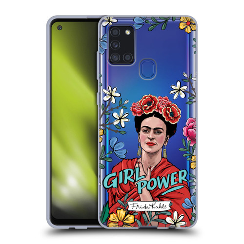 Frida Kahlo Art & Quotes Girl Power Soft Gel Case for Samsung Galaxy A21s (2020)
