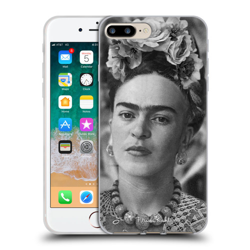 Frida Kahlo Portraits And Quotes Floral Headdress Soft Gel Case for Apple iPhone 7 Plus / iPhone 8 Plus