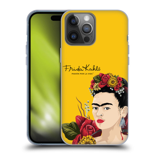 Frida Kahlo Red Florals Portrait Soft Gel Case for Apple iPhone 14 Pro Max