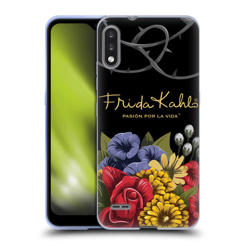 Frida Kahlo Red Florals Efflorescence Soft Gel Case for LG K22