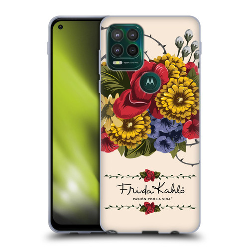 Frida Kahlo Red Florals Vine Soft Gel Case for Motorola Moto G Stylus 5G 2021