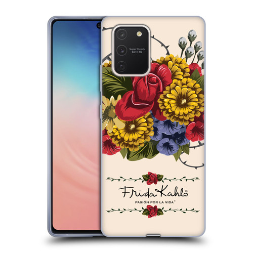 Frida Kahlo Red Florals Vine Soft Gel Case for Samsung Galaxy S10 Lite