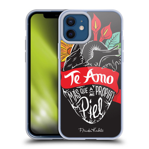 Frida Kahlo Typography Heart Soft Gel Case for Apple iPhone 12 / iPhone 12 Pro