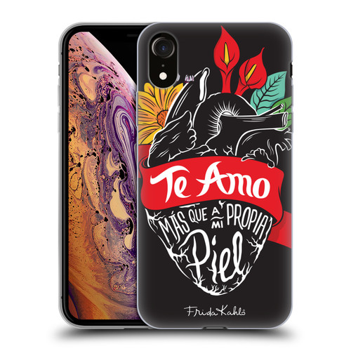 Frida Kahlo Typography Heart Soft Gel Case for Apple iPhone XR