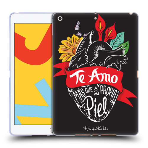 Frida Kahlo Typography Heart Soft Gel Case for Apple iPad 10.2 2019/2020/2021