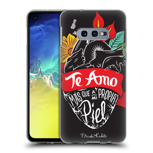 Frida Kahlo Typography Heart Soft Gel Case for Samsung Galaxy S10e