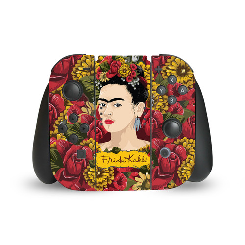 Frida Kahlo Floral Portrait Pattern Vinyl Sticker Skin Decal Cover for Nintendo Switch Joy Controller