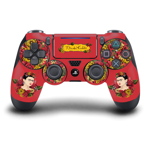 Frida Kahlo Floral Portrait Pattern Vinyl Sticker Skin Decal Cover for Sony DualShock 4 Controller