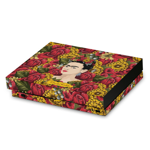 Frida Kahlo Floral Portrait Pattern Vinyl Sticker Skin Decal Cover for Microsoft Xbox One X Console