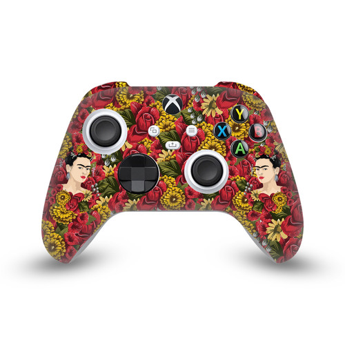 Frida Kahlo Floral Portrait Pattern Vinyl Sticker Skin Decal Cover for Microsoft Xbox Series X / Series S Controller
