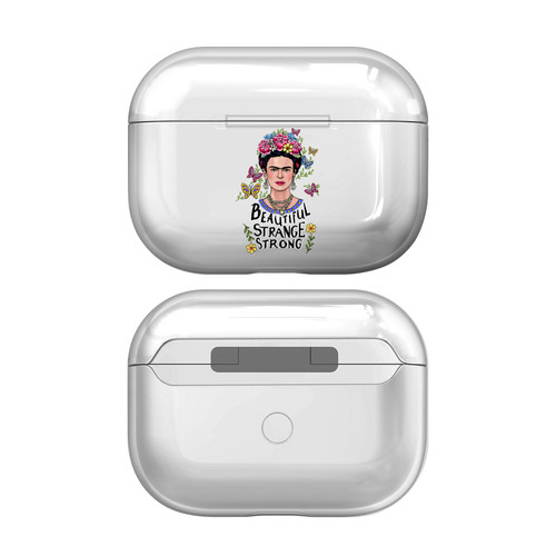 Frida Kahlo Portraits Beautiful Woman Clear Hard Crystal Cover Case for Apple AirPods Pro Charging Case