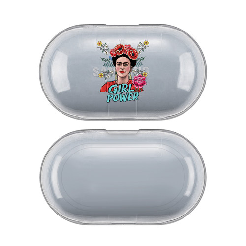 Frida Kahlo Portraits Girl Power Clear Hard Crystal Cover Case for Samsung Galaxy Buds / Buds Plus