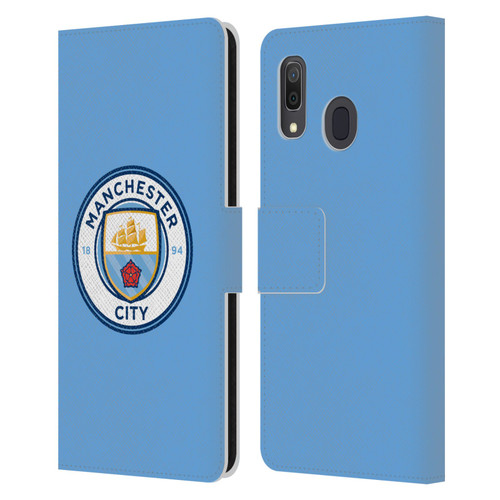 Manchester City Man City FC Badge Blue Full Colour Leather Book Wallet Case Cover For Samsung Galaxy A33 5G (2022)