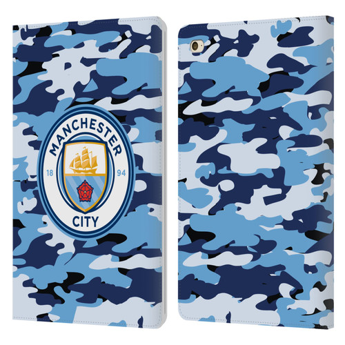 Manchester City Man City FC Badge Camou Blue Moon Leather Book Wallet Case Cover For Apple iPad mini 4