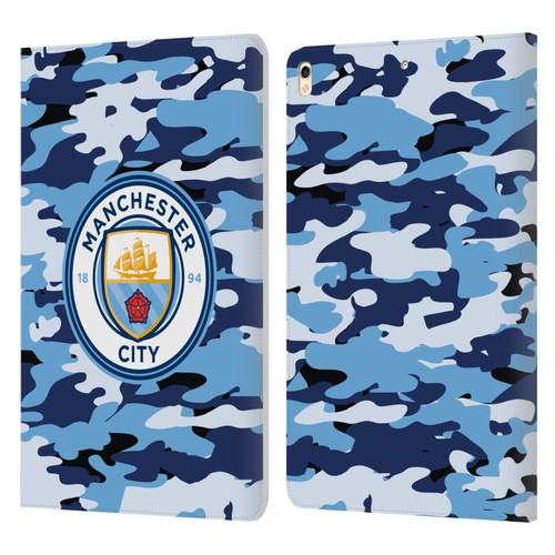 Manchester City Man City FC Badge Camou Blue Moon Leather Book Wallet Case Cover For Apple iPad Pro 10.5 (2017)