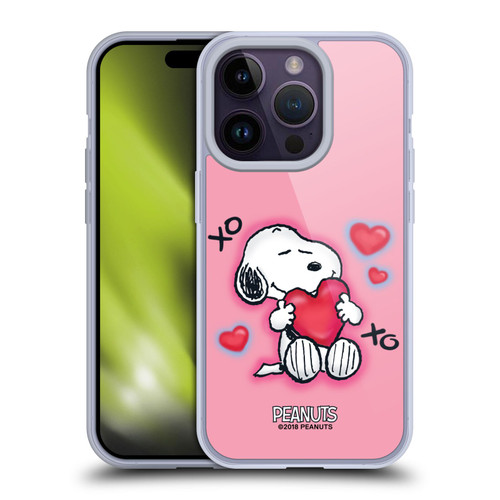 Peanuts Snoopy Boardwalk Airbrush XOXO Soft Gel Case for Apple iPhone 14 Pro
