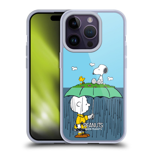Peanuts Halfs And Laughs Charlie, Snoppy & Woodstock Soft Gel Case for Apple iPhone 14 Pro
