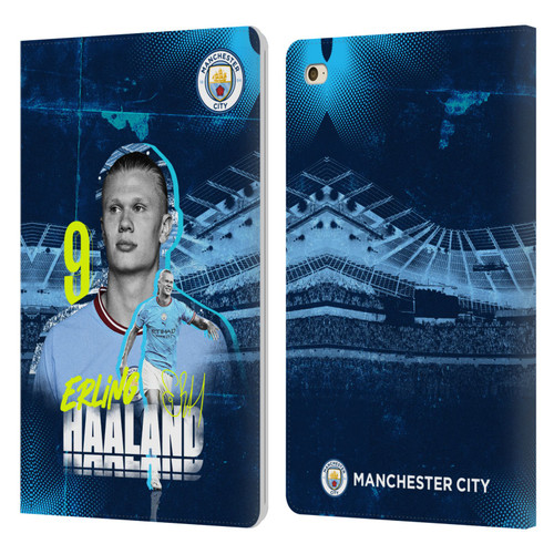 Manchester City Man City FC 2022/23 First Team Erling Haaland Leather Book Wallet Case Cover For Apple iPad mini 4