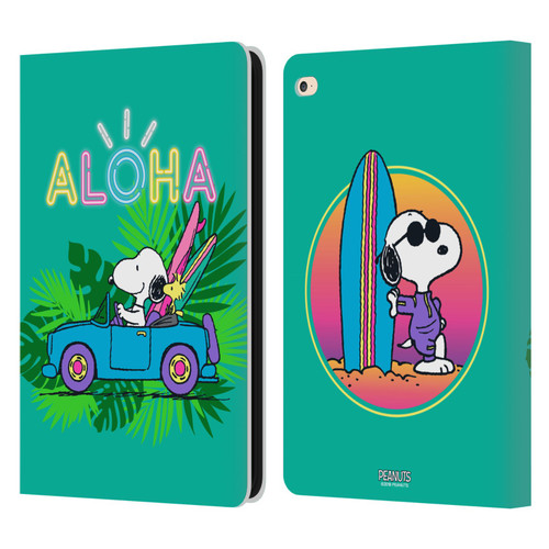 Peanuts Snoopy Aloha Disco Tropical Surf Leather Book Wallet Case Cover For Apple iPad Air 2 (2014)