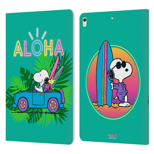 Peanuts Snoopy Aloha Disco Tropical Surf Leather Book Wallet Case Cover For Apple iPad Pro 10.5 (2017)